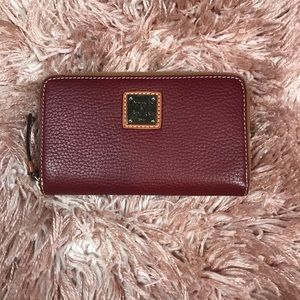 Women’s Burgundy Dooney & Bourke Zip Around Wallet